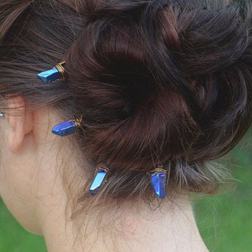 💗New!💗 Pale Pink Crystal Hair Pins - Picture 5 of 5